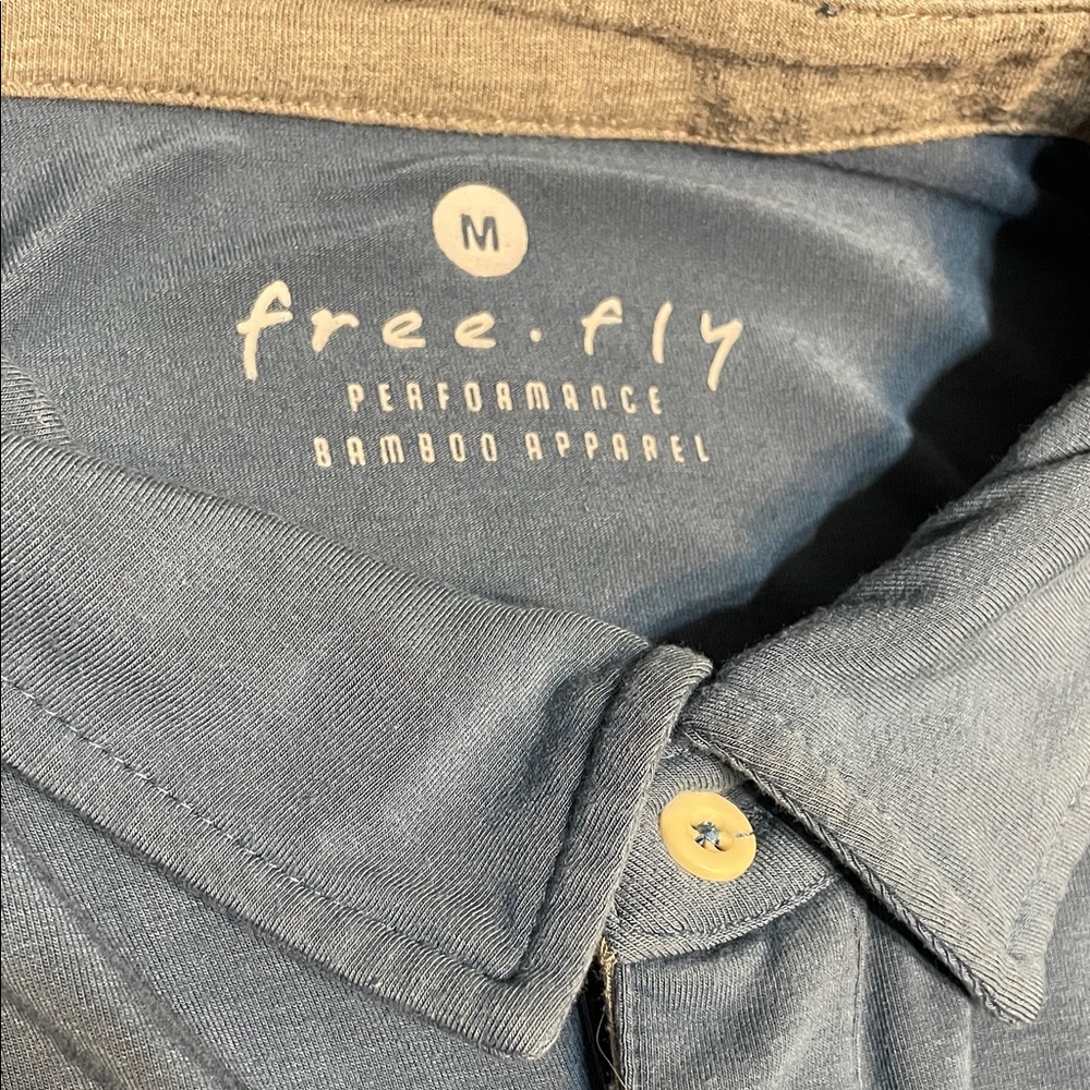 Men's Free Fly Flex Polo Shirt Blue Size Medium - Picture 2 of 7